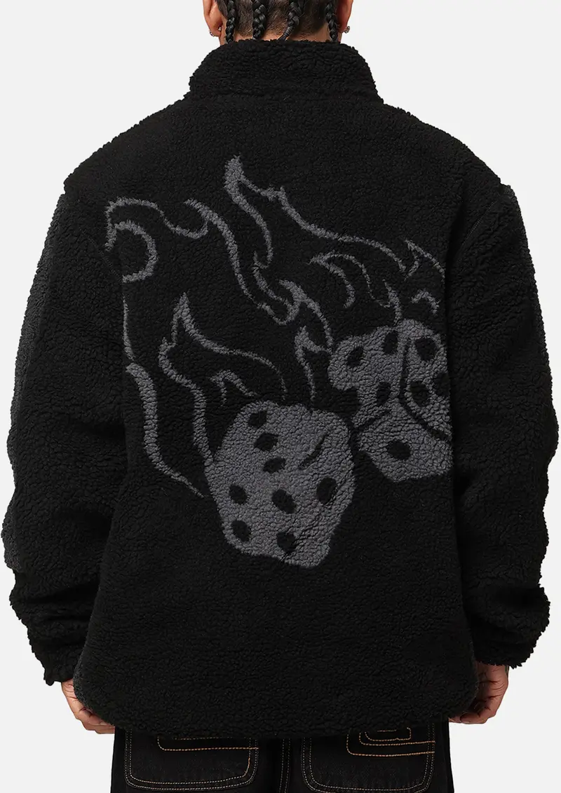X-Large Fire Dice Reversible Sherpa Jacket Black 1