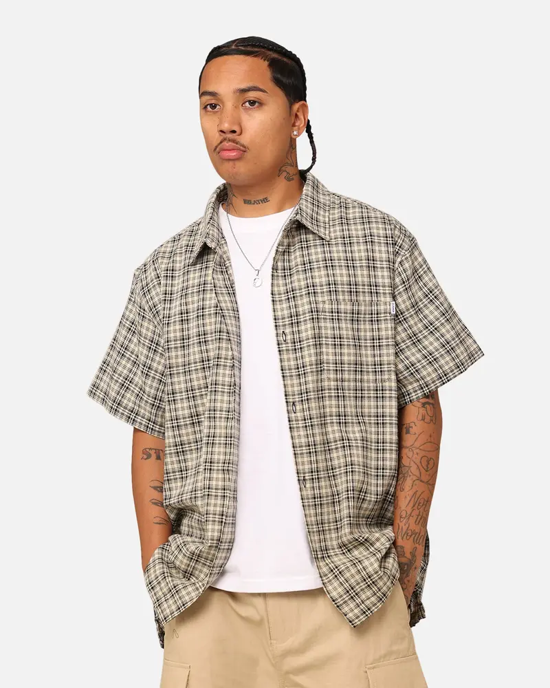 X-Large Kick Check Short Sleeve Shirt Black 1