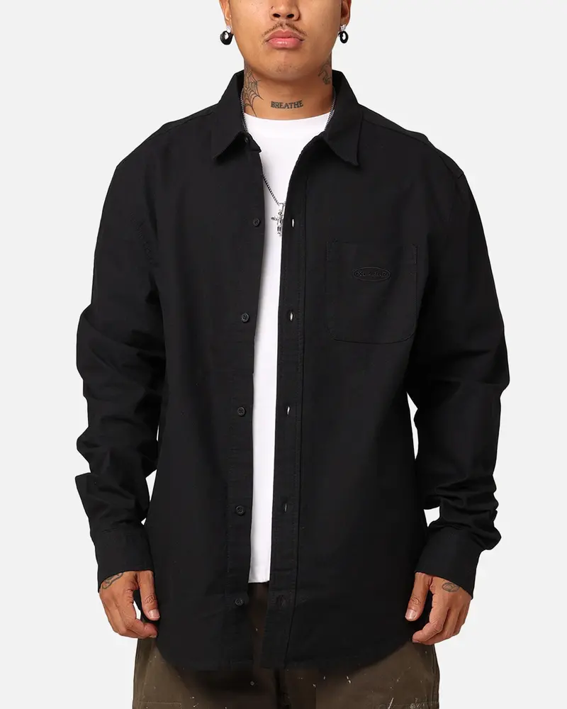 X-Large Oxford Long Sleeve Shirt Black 1
