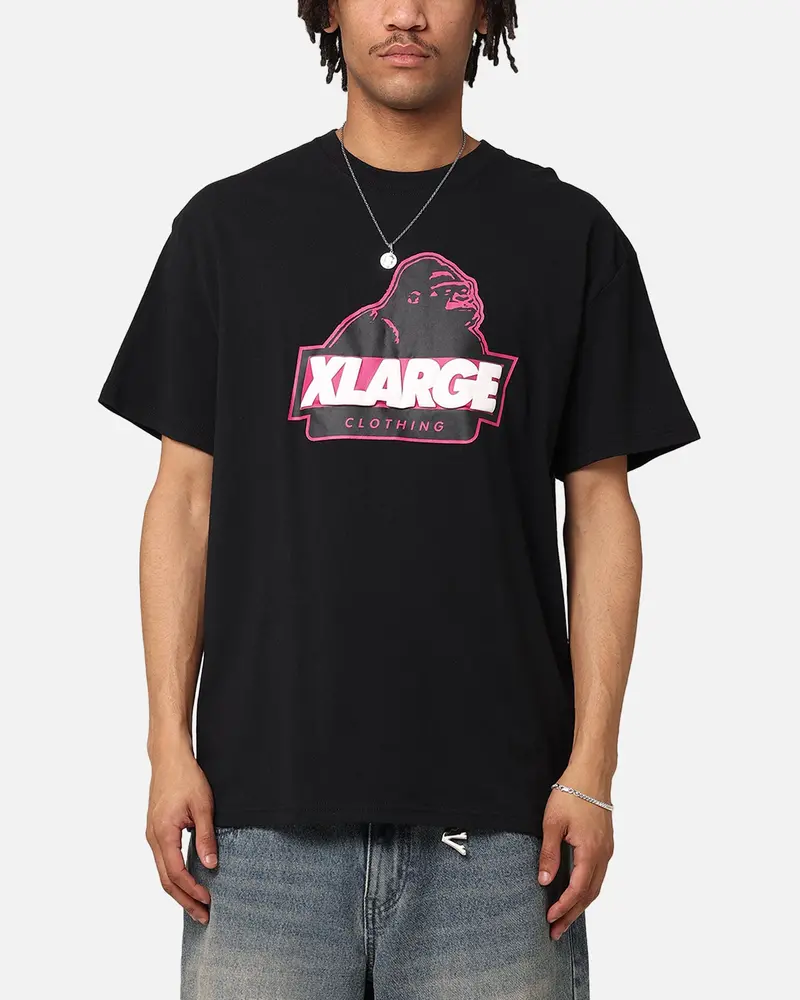X-Large Slanted Store T-Shirt Solid Black 1