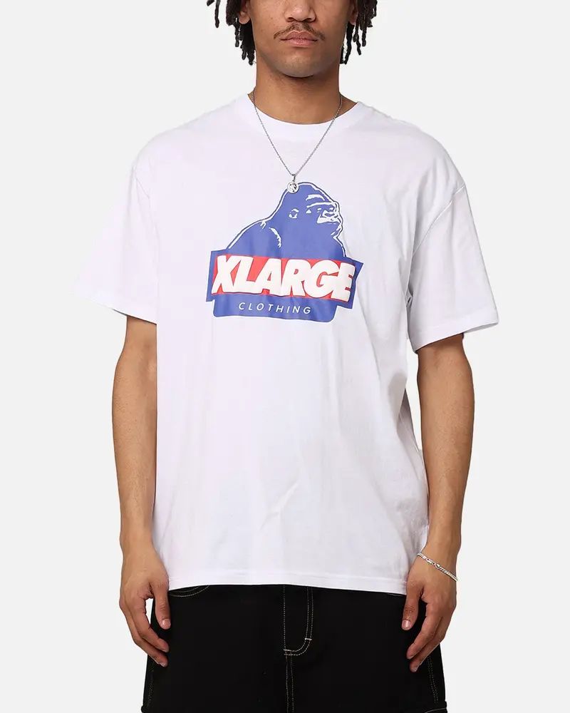 X-Large Slanted Store T-Shirt Solid White 1