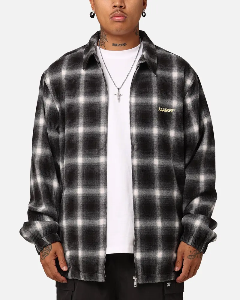 X-Large Source Lined Zip Check Jacket Black 1