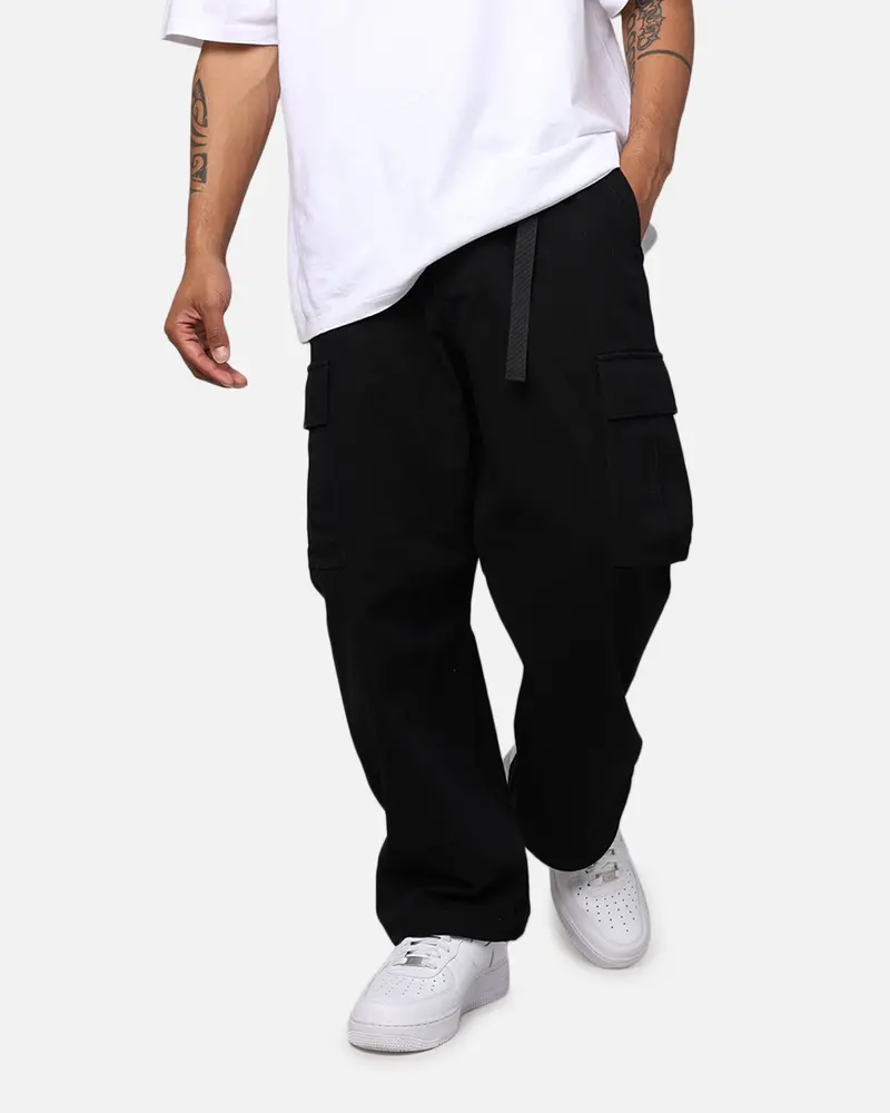 X-Large Twill Easy Cargo Pants Black 1
