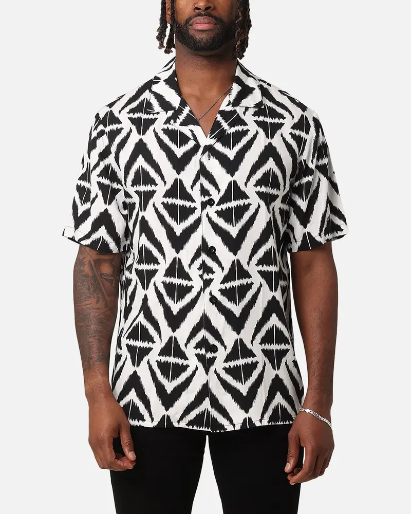 Xxiii Aztec Button Up Shirt Black/White 1