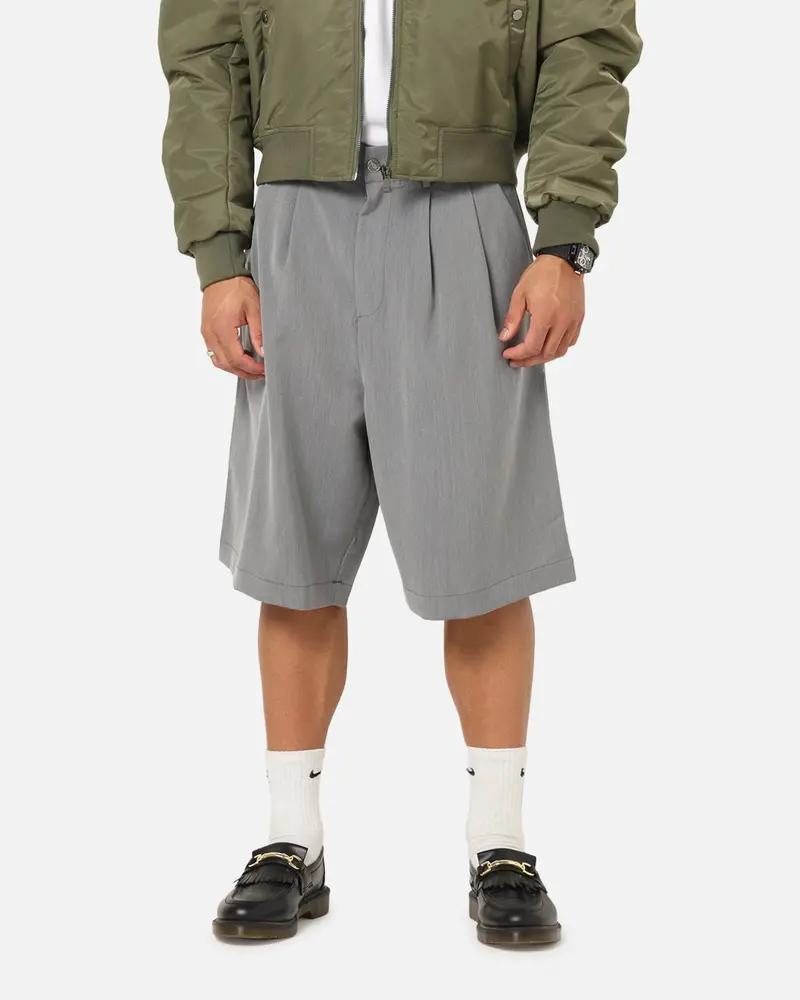 Xxiii Baggy Pleated Shorts Grey 1