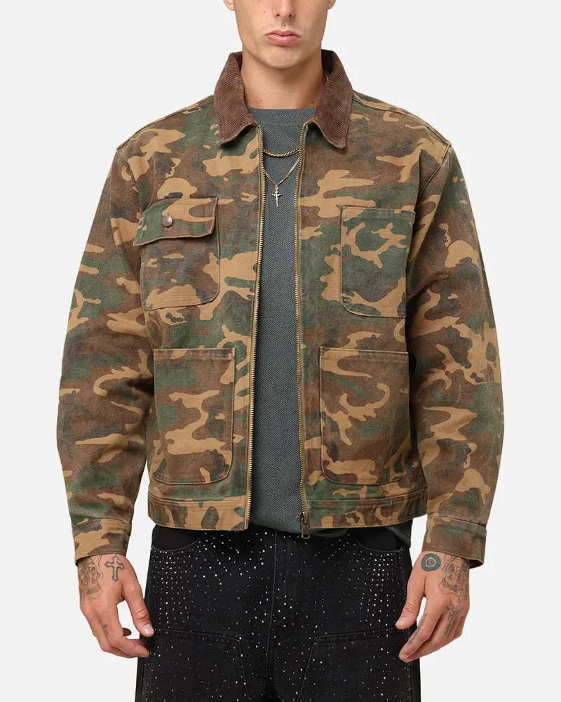 Xxiii Camo Cargo Jacket Washed Green Camo 1