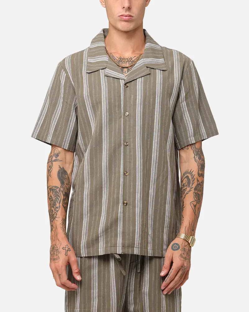 Xxiii Condesa Linen Button Up Shirt Olive 1