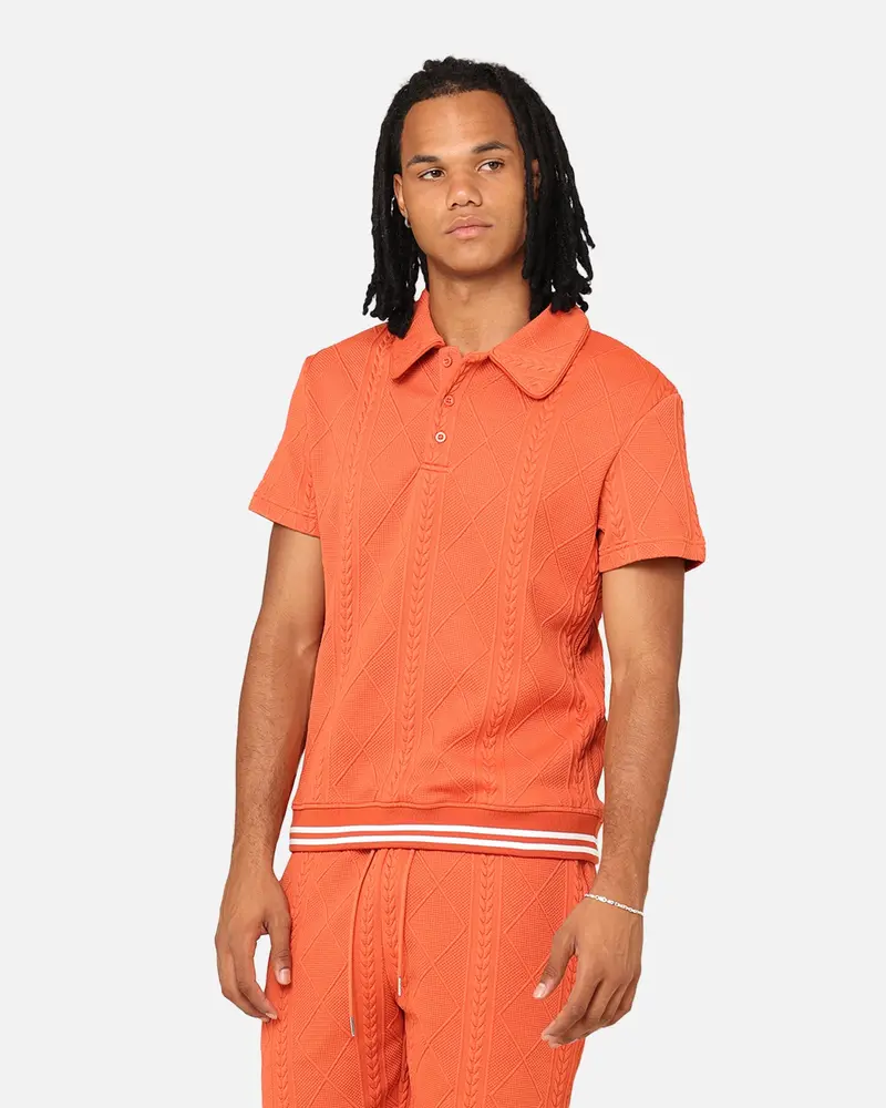 Xxiii Danny Knit Polo Shirt Bright Red 1