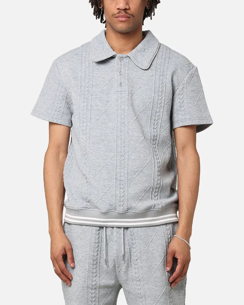 Xxiii Danny Knit Polo Shirt Grey 1