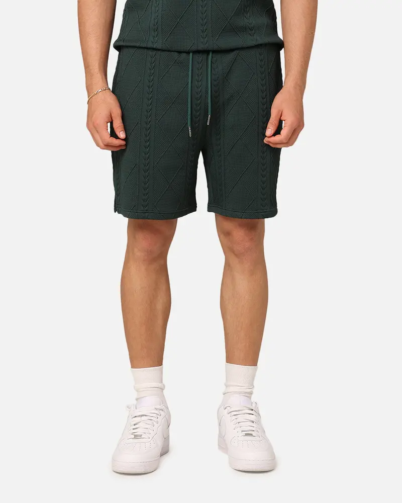Xxiii Danny Knit Shorts Deep Green 1