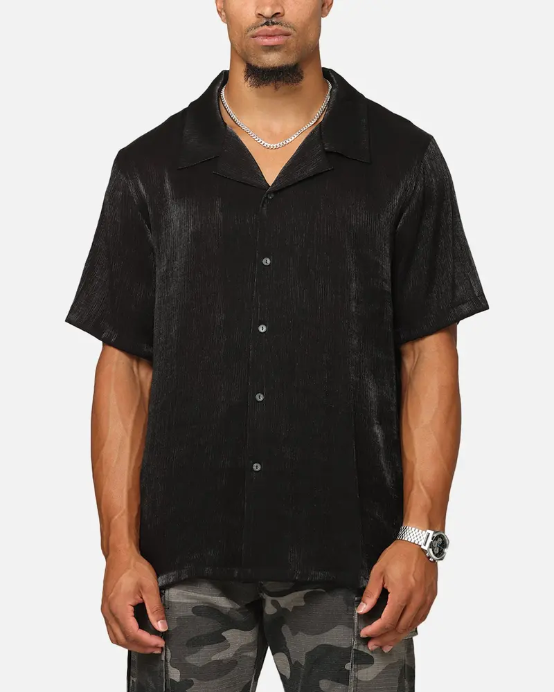 Xxiii Diamond Button Up Shirt Black 1