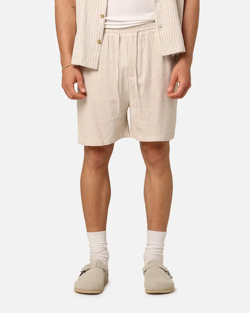 Xxiii Ezrah Linen Shorts Oatmeal 1