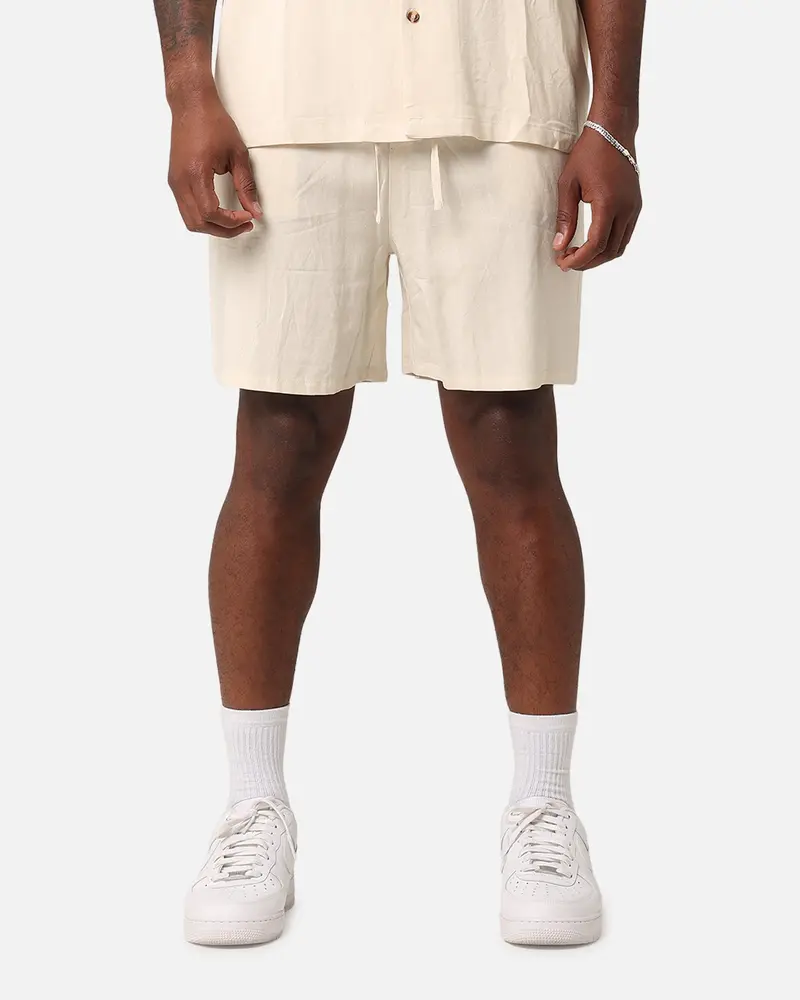 Xxiii Ezrah Linen Shorts Off White 1