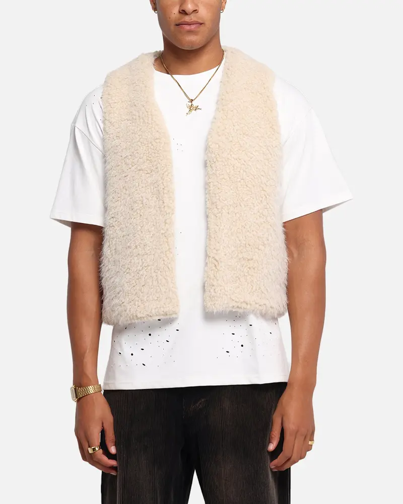 Xxiii Fur Vest Cream 1