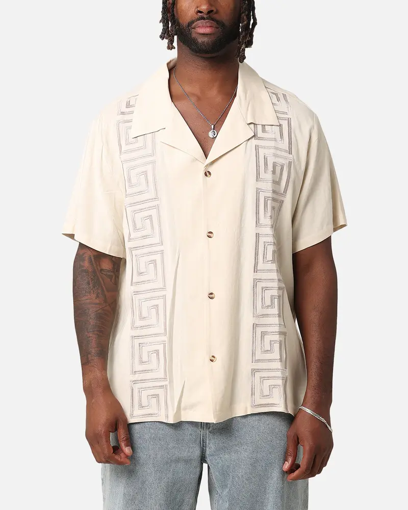 Xxiii Hellas Linen Button Up Shirt Off White 1