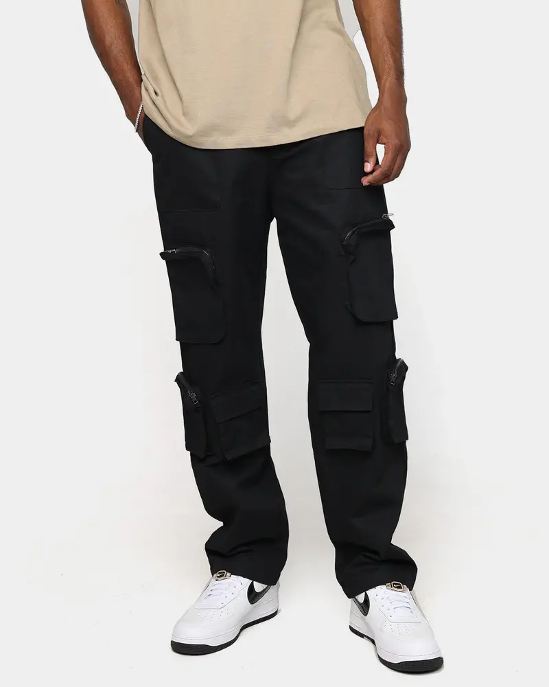 Xxiii Henry Zip Cargo Pants Black 1