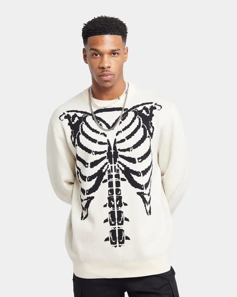 Xxiii Isaac Knit Skeleton Sweater Black/White 1