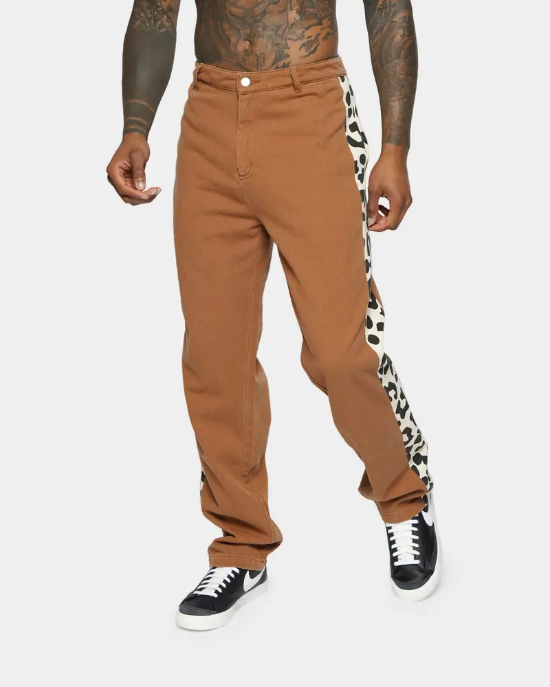 Xxiii Jelani Side Panel Pants Brown/Leopard 1