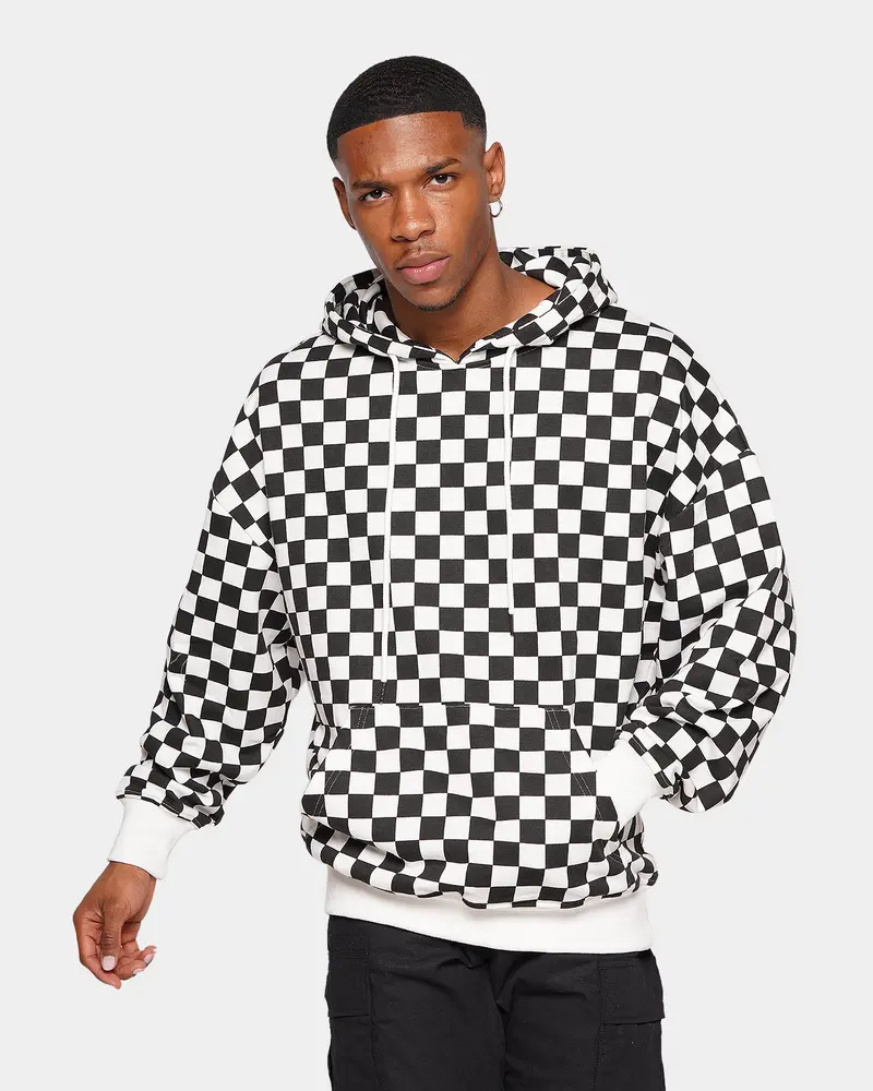 Xxiii Keary Checker Hoodie Black/White 1