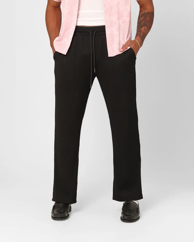 Xxiii Leon Ribbed Pants Black 1