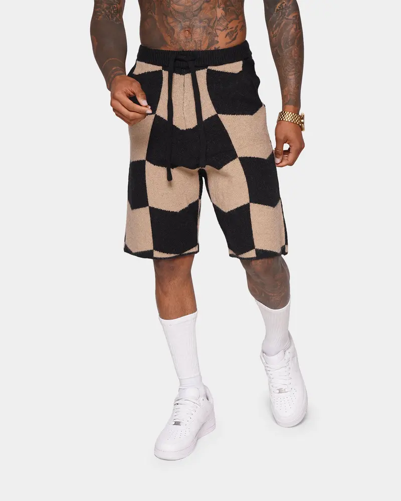 Xxiii Meda Check Shorts Black/Beige 1