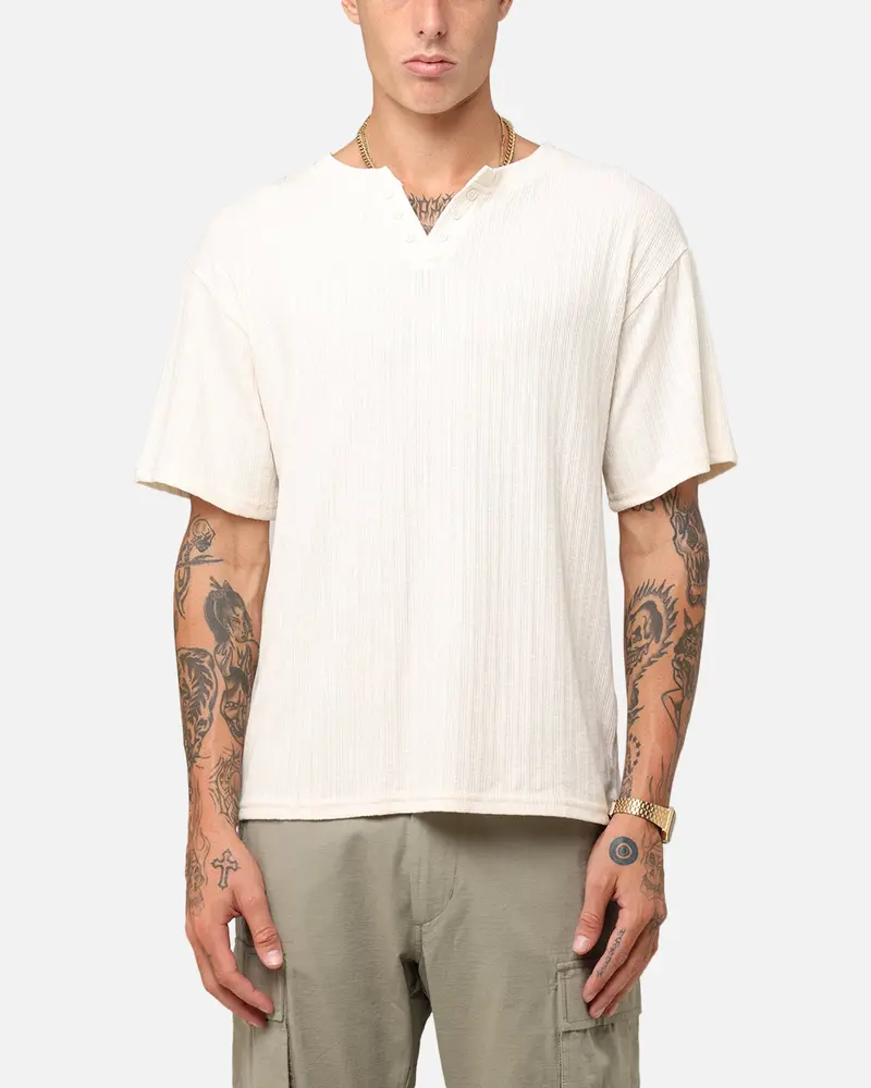 Xxiii Open Neck T-Shirt Sand 1