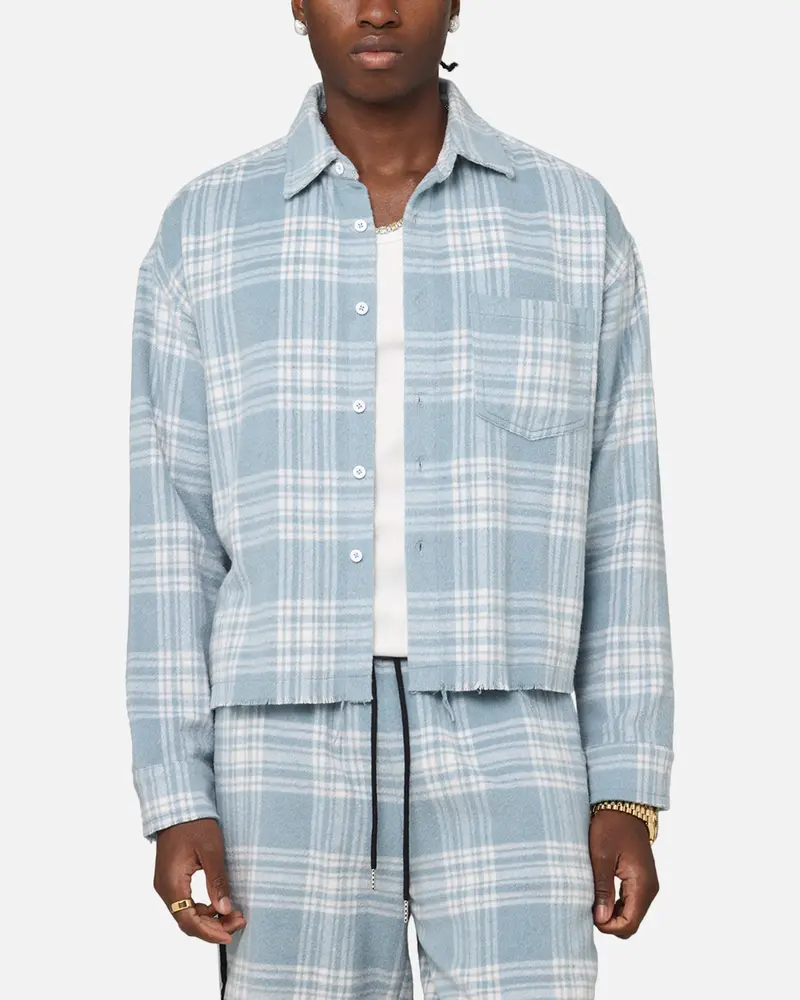 Xxiii Plaid Long Sleeve Overshirt Blue 1