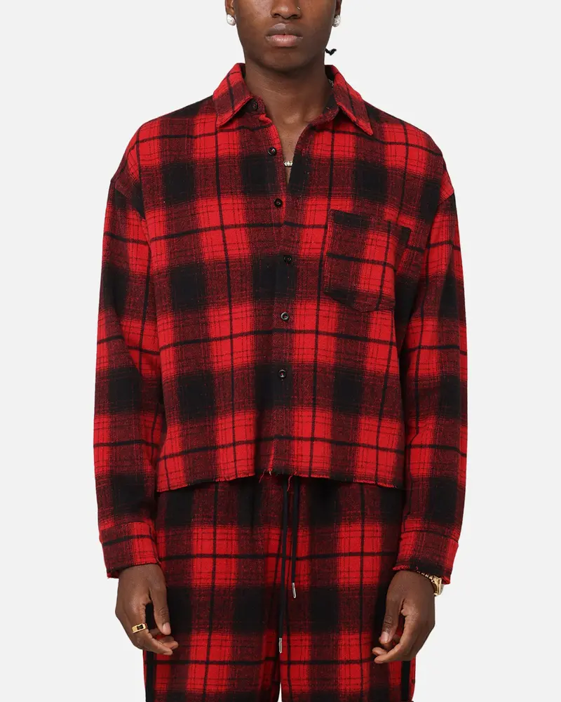 Xxiii Plaid Long Sleeve Overshirt Red 1