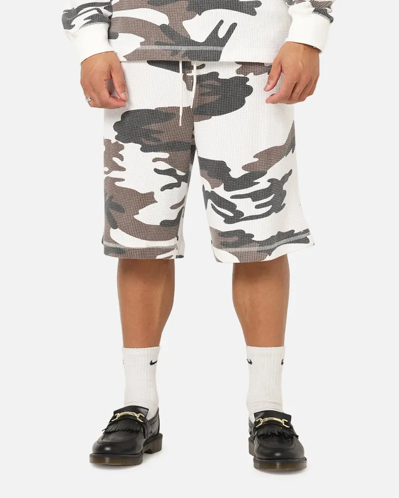 Xxiii Printed Thermal Shorts Snow Camo 1