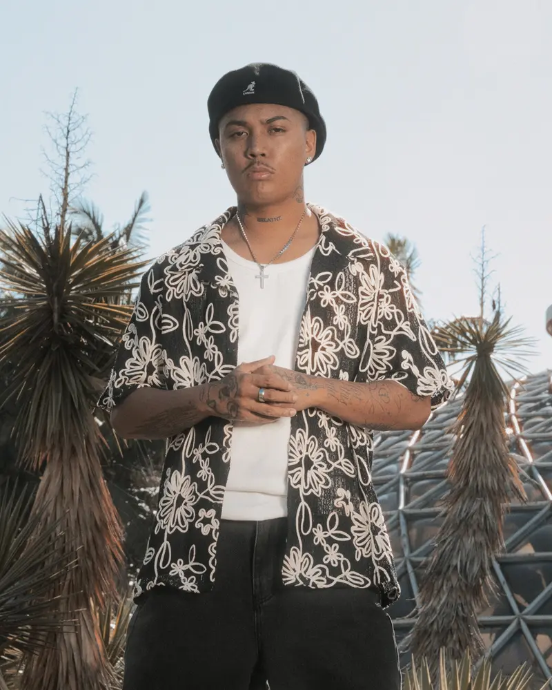 Xxiii Resort Knit Button Up Shirt Black/Cream 1