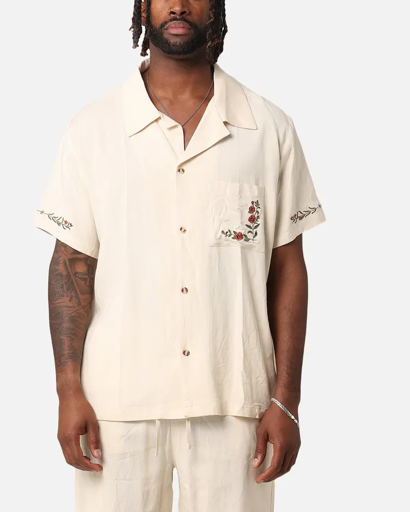 Xxiii Serene Linen Button Up Shirt Off White 1