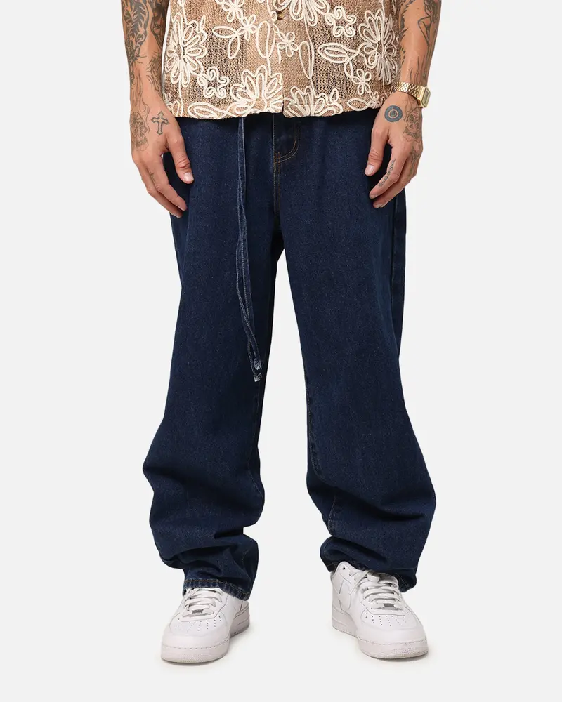 Xxiii Tie Lace Baggy Jeans Stonewash Indigo 1