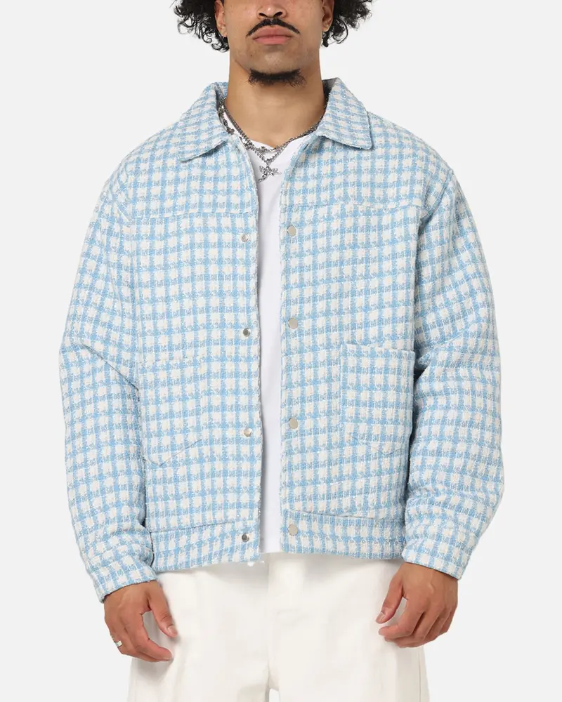 Xxiii Waffle Jacket Blue Check 1
