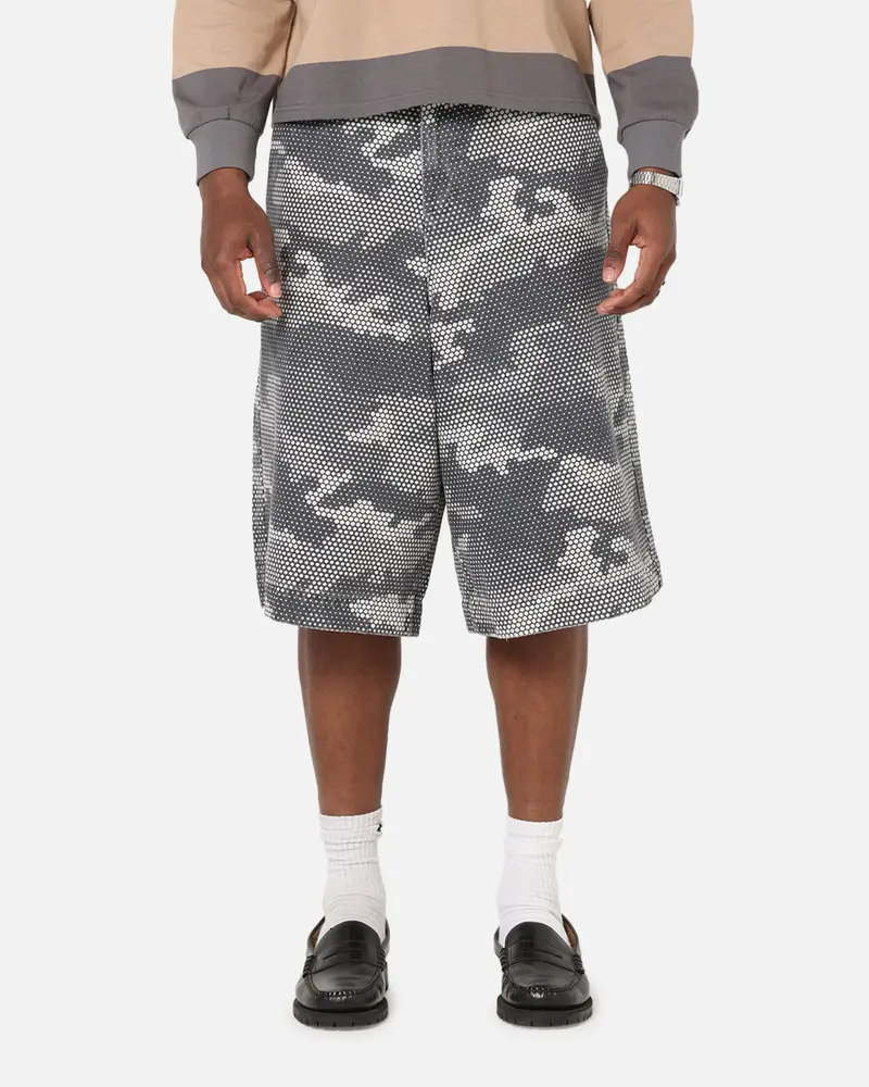 Xxiii Wide Leg Denim Shorts Digi Camo 1