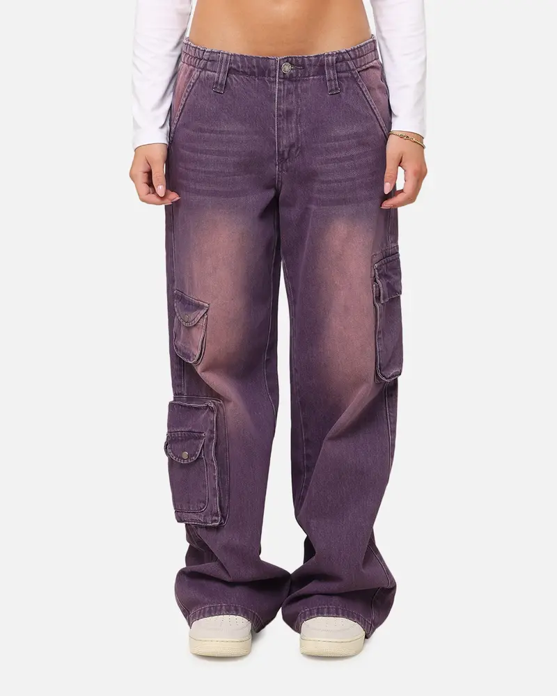 Xxiii Women's Corporal Cargo Jeans Purple 1