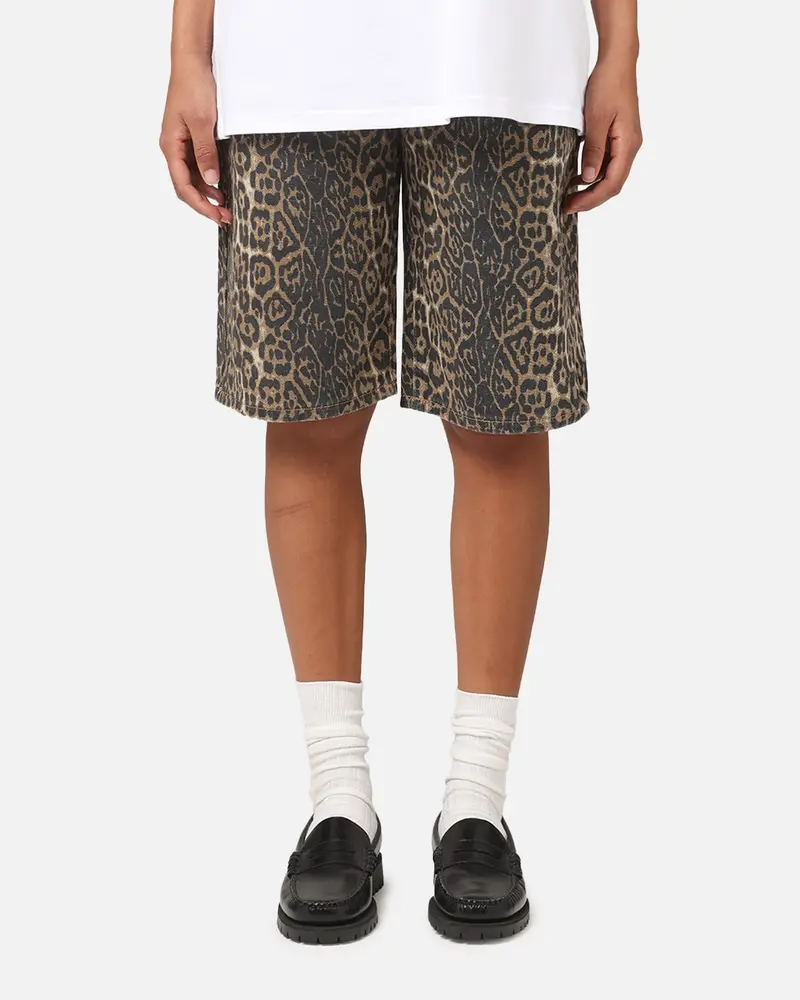 Xxiii Women's Leopard Wide Leg Jorts Leopard 1
