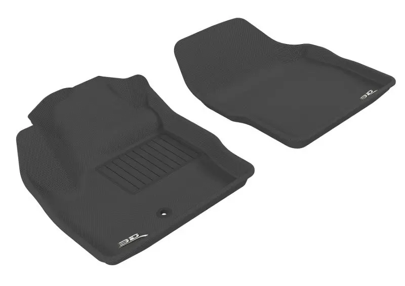 3D Maxpider Custom Fit First-Row Floor Mat For 2007–2014 Land Rover Lr2 Kagu – Black All-Weather Liner 1
