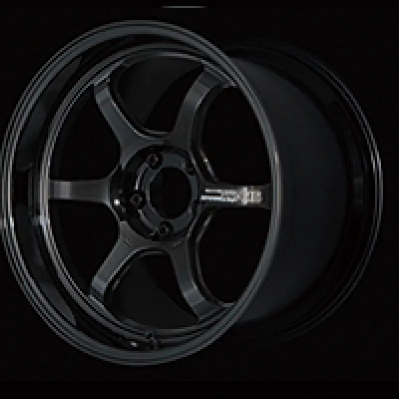 Advan R6 Racing Wheel – 18X8.0 Inches, +45 Offset, 5X120 Bolt Pattern, Titanium Black Finish 1