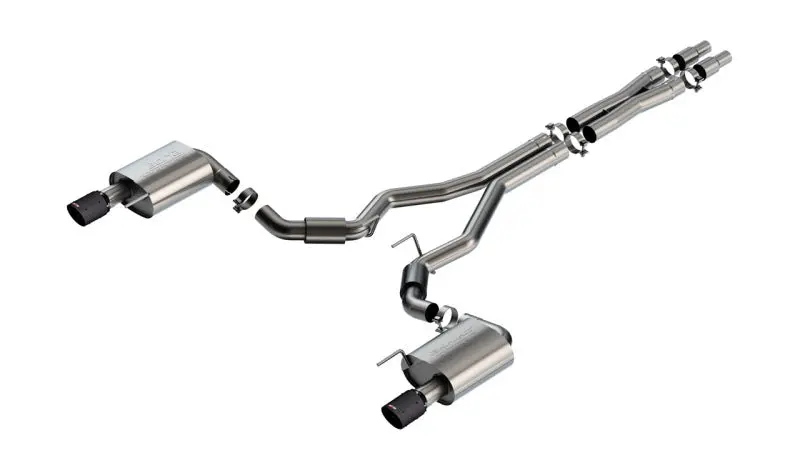 Borla S-Type Cat-Back Exhaust System For 2024 Ford Mustang Gt 5.0L – Carbon Fiber Tips, No Active Exhaust Required 1
