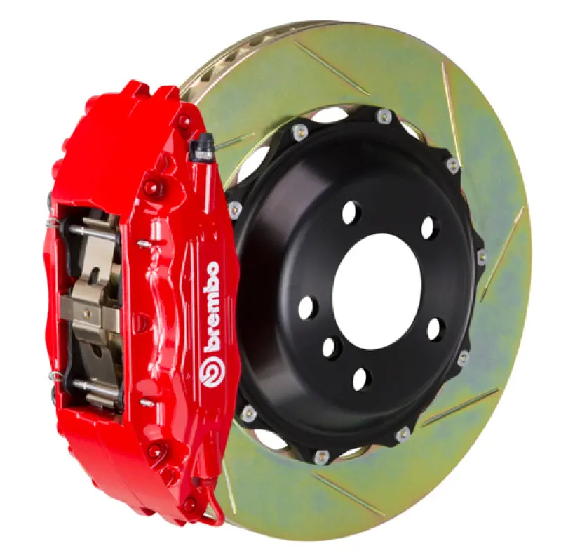 Brembo 01-06 M3 (E46) Front Gt Bbk 4 Piston Cast 2Pc 355X32 2Pc Rotor Slotted Type1-Red 1
