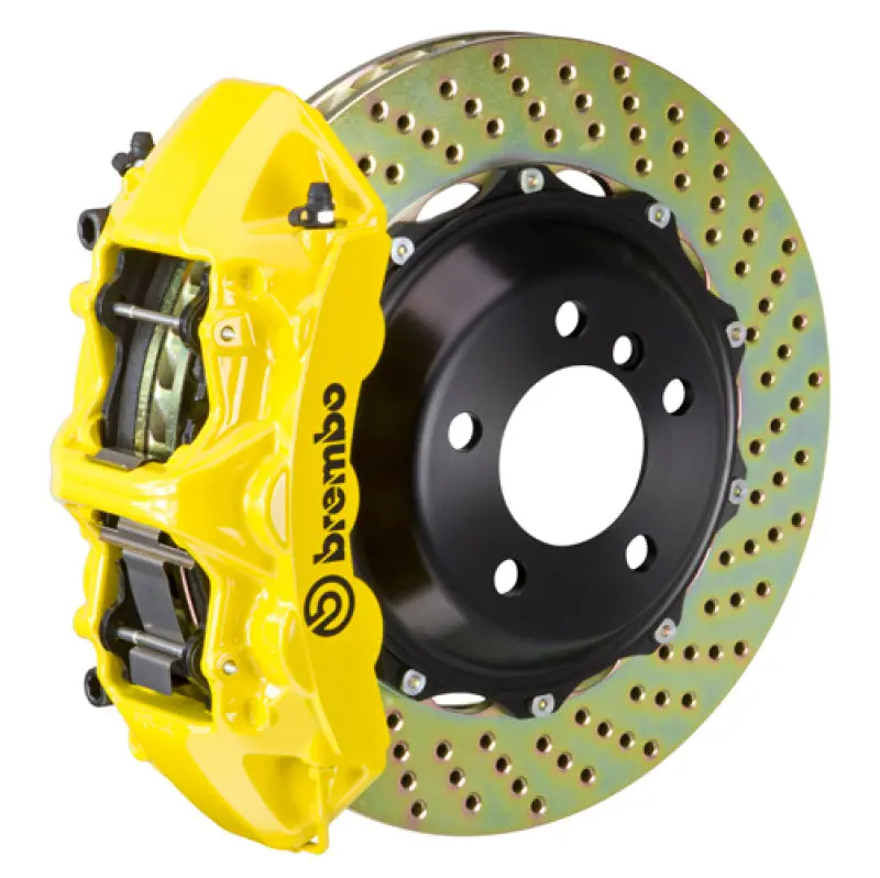 Brembo Gt Big Brake Kit For 2020+ Corvette C8/C8 Z51 – Rear, 6-Piston Calipers, Drilled 380X32Mm Two-Piece Rotors – Yellow Finish 1
