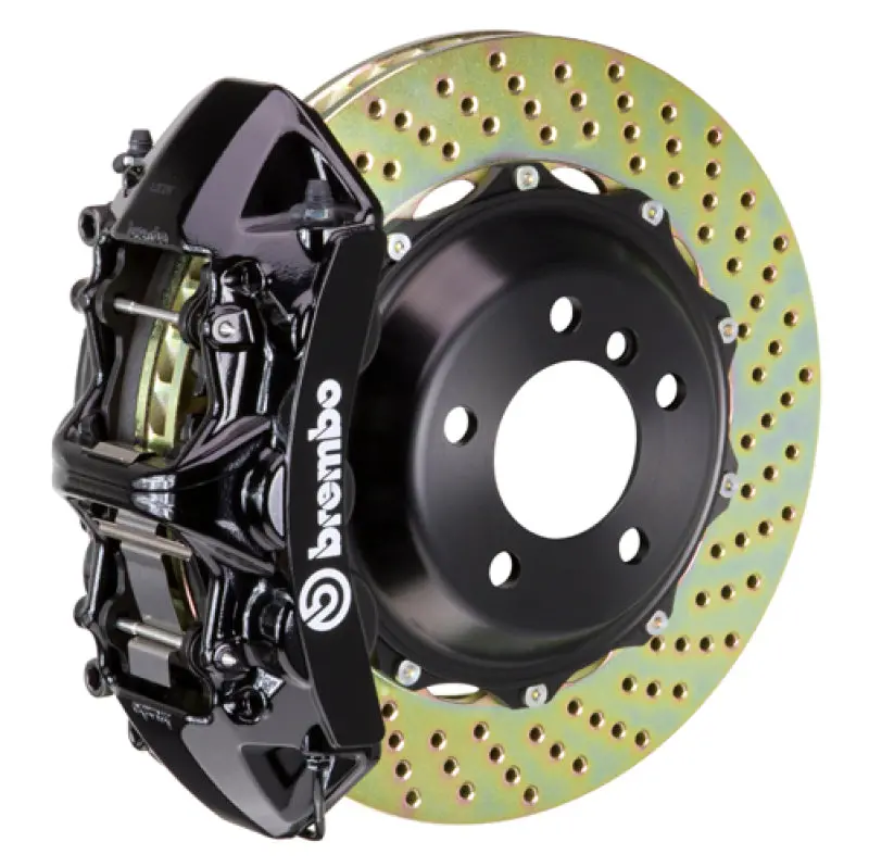 Brembo Gt Big Brake Kit — Front, 6-Piston Calipers, 380×32Mm Two-Piece Drilled Rotors, Black Finish, Fits 2001–2002 Dodge Viper Rt/10 & Gts 1
