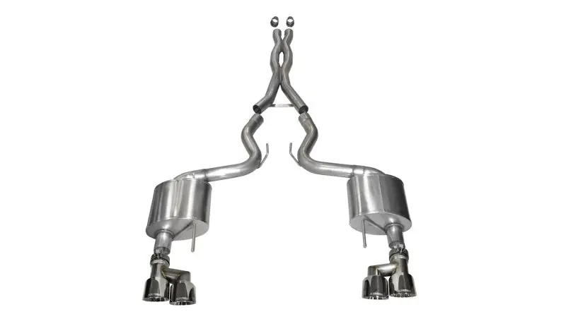 Corsa 15-16 Ford Mustang Gt 5.0 3In Cat Back Exhaust Polish Quad Tips (Xtreme) 1