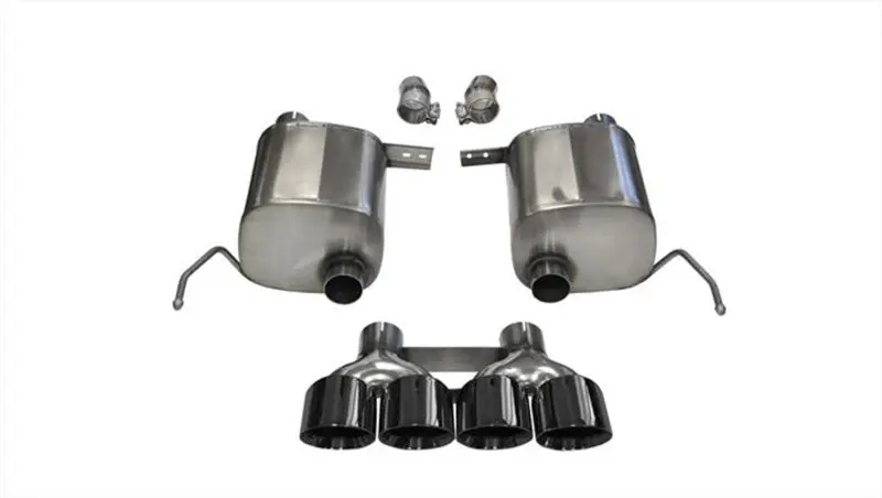 Corsa Sport Dual Rear-Exit Exhaust For 2014 Corvette C7 Coupe – 6.2L V8, Black Finish 1