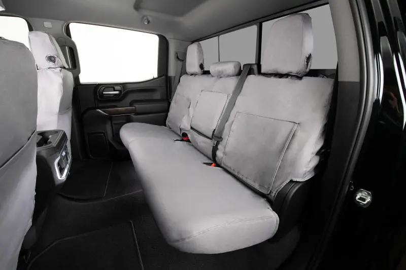 Covercraft Seatsaver Custom Seat Covers — Polycotton Blend, Grey, Front Row Fit For 2010–2013 Gmc Vehicles 1