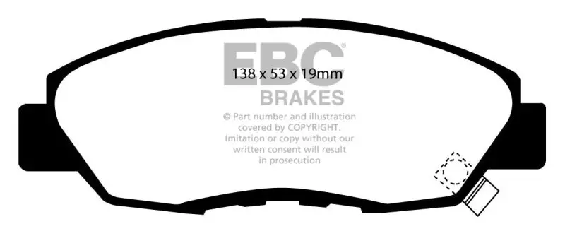 Ebc 97 Acura Cl 2.2 Redstuff Front Brake Pads 1