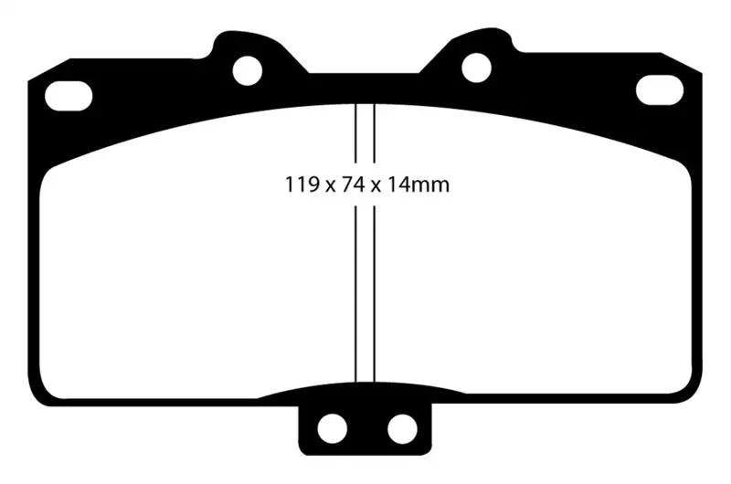 Ebc Yellowstuff Front Brake Pads For 1991–1993 Dodge Stealth 3.0L Awd 1