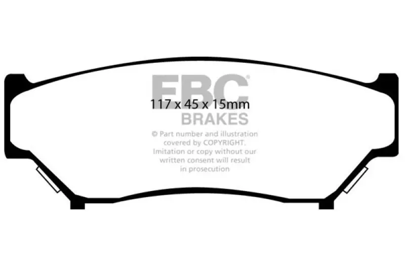 Ebc Yellowstuff High-Friction Front Brake Pads For 1998–2000 Chevrolet Tracker 1.6L (4-Door) 1