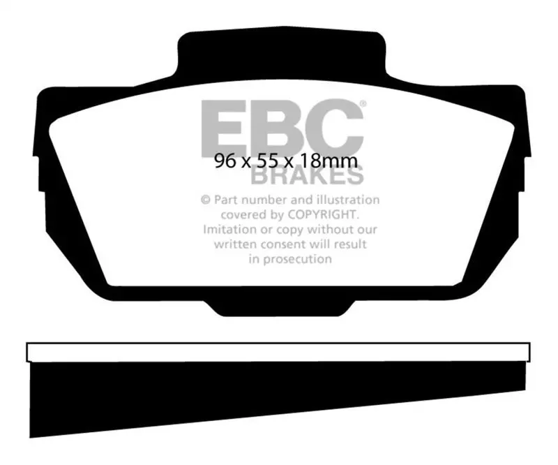 Ebc Yellowstuff High-Performance Front Brake Pads For 1966–1967 Saab Sonnet 1