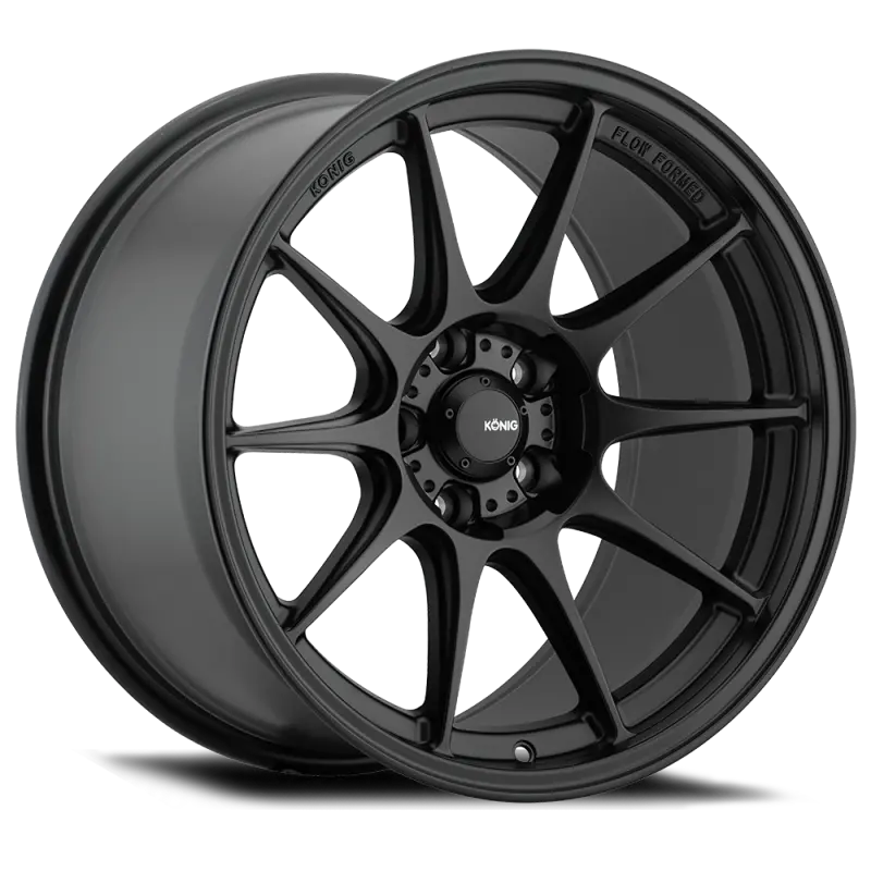 Konig Dekagram 18X10.5B 5X114.3 Et18 Semi-Matte Black Alloy Wheel 1